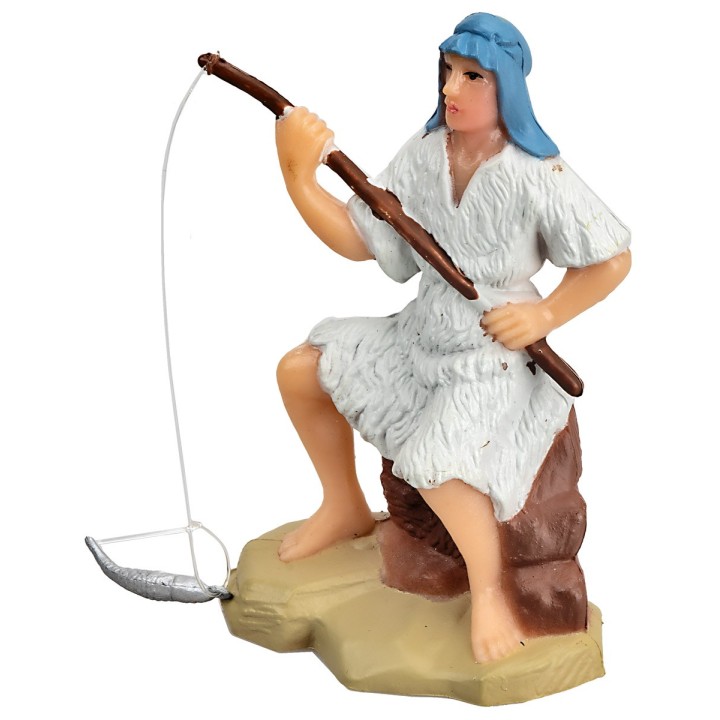 Pescador con caña serie 8 cm