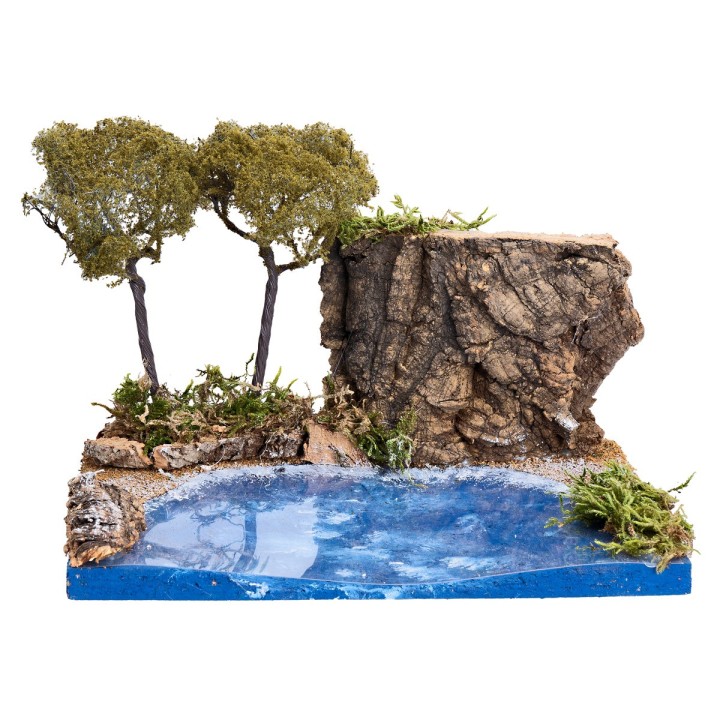 Marine setting with vegetation cm 19x14.5x13 h