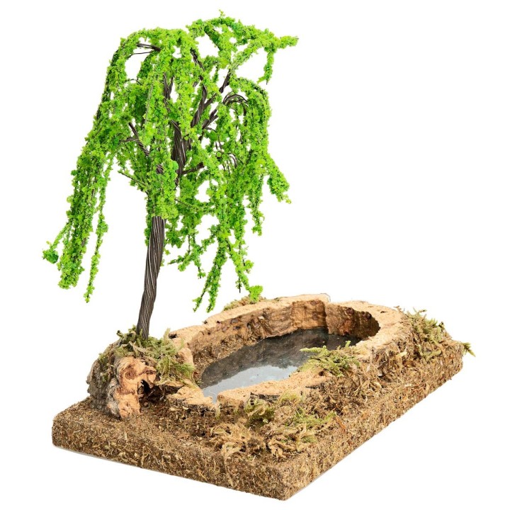 Pond with depth effect with plant cm 12.5x8.5x14 h
