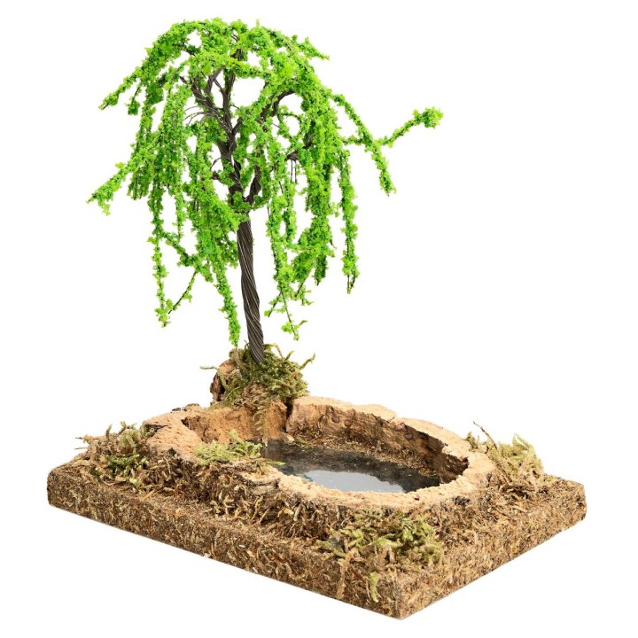 Pond with depth effect with plant cm 12.5x8.5x14 h