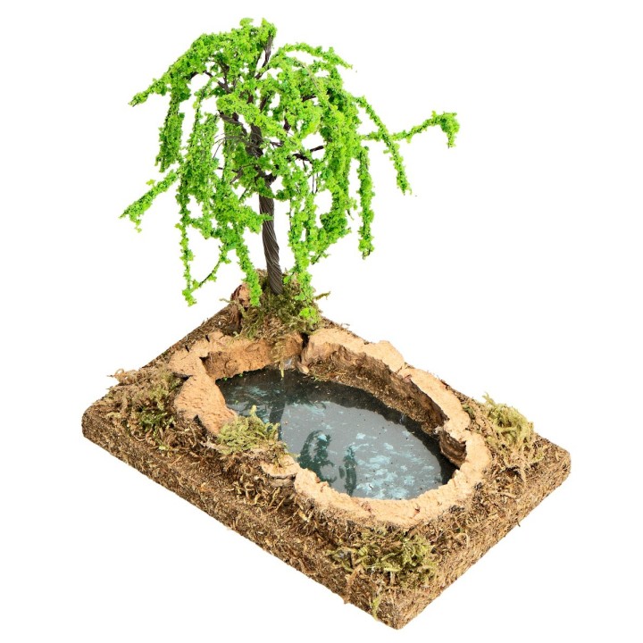 Estanque efecto profundidad con planta cm 12,5x8,5x14 h
