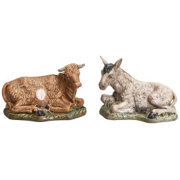 Set ox and donkey Lux for statues h 10 cm Euromarchi