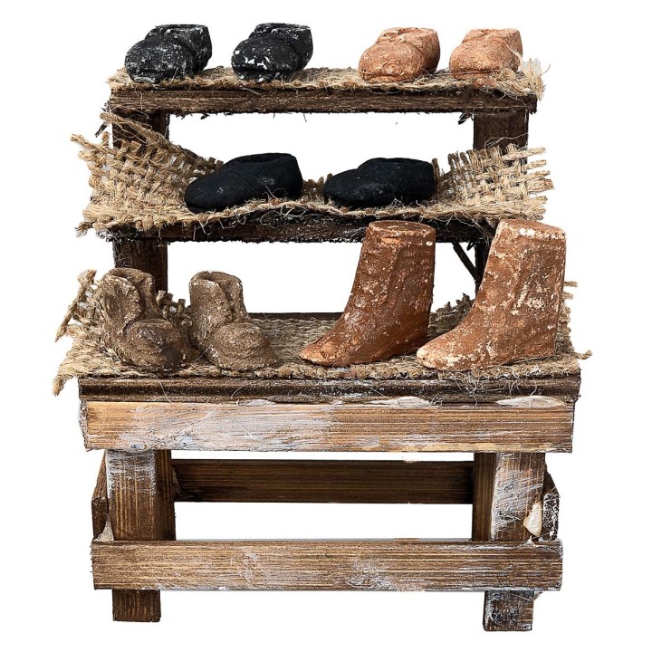 Wooden stall of the shoemaker cm 9x5x11 h