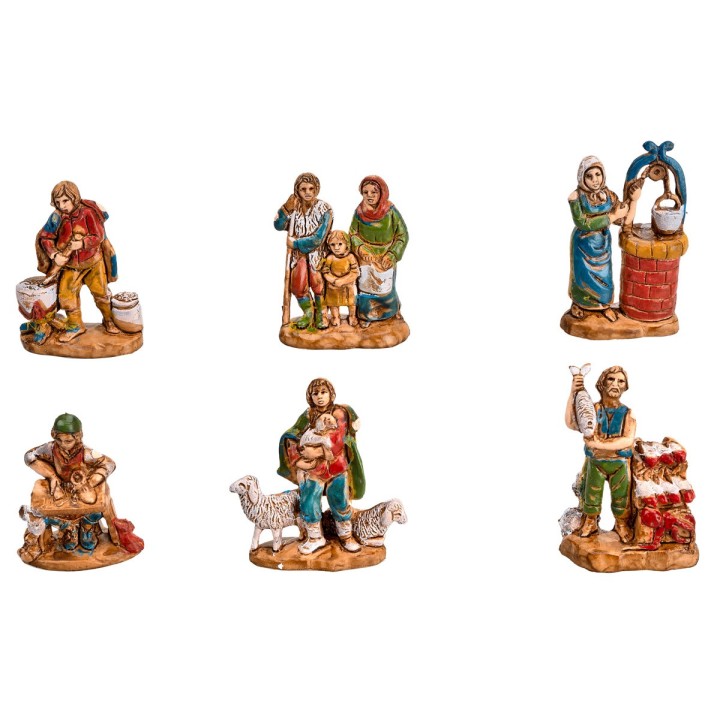 Set 6 statuine 3,5 cm Euromarchi