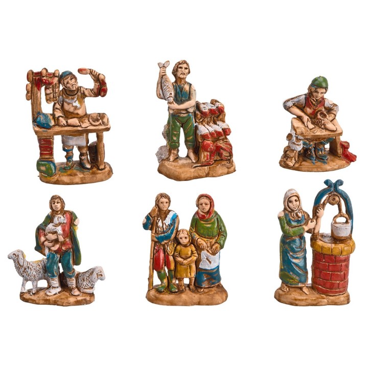 Set 6 statuine 3,5 cm Euromarchi