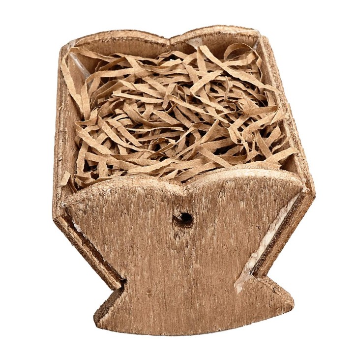 Pesebre de madera con heno cm 6,5x4,7x3,5 h