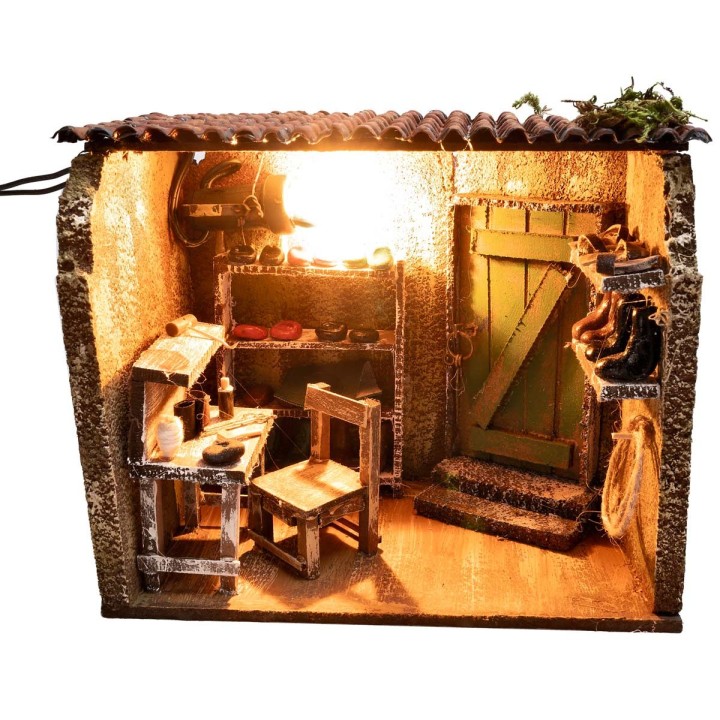 Calzoleria con luce funzionante cm 19,5x11,7x16 h