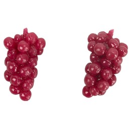 Set 2 grappoli uva rossa cm 2,5