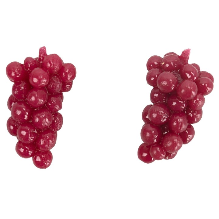 Set de 2 racimos de uva roja de 2,5 cm