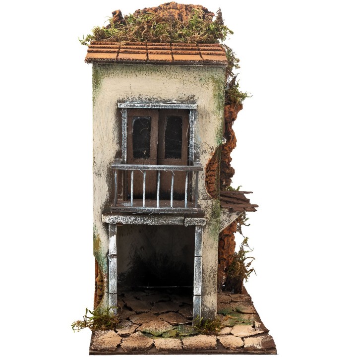 copy of Casa napolitana de dos pisos con balcón cm 28x20x33,5 h