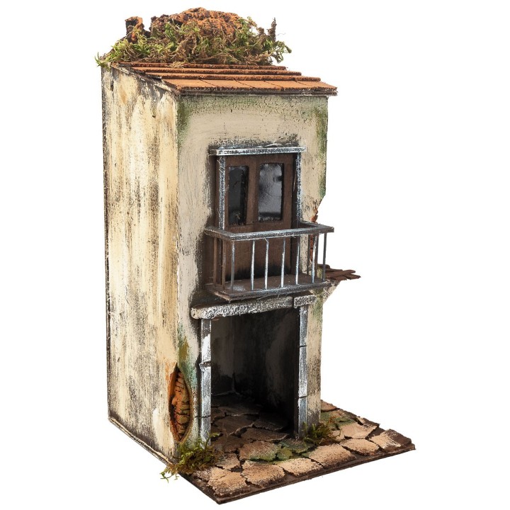 Casa napoletana a due piani con balcone cm 20x20x38,5 h