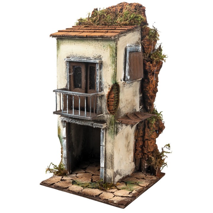 copy of Casa napolitana de dos pisos con balcón cm 28x20x33,5 h