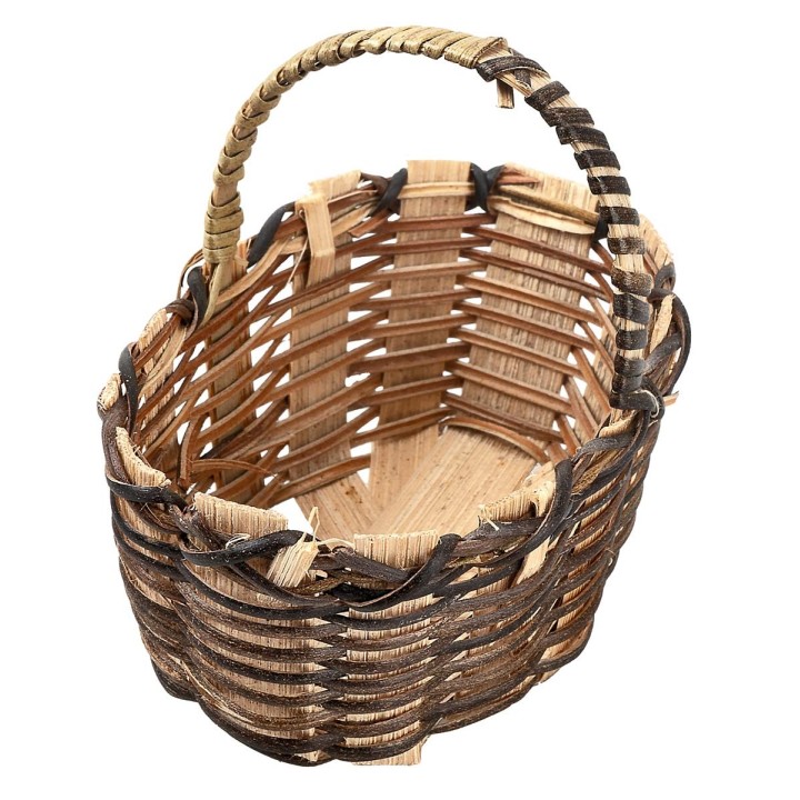 Wicker basket with handle 7.7 h