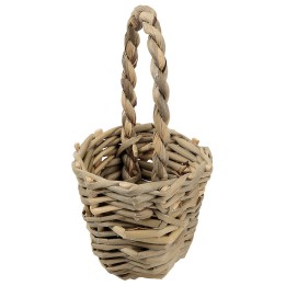Wicker basket with handle Ø 3.1x6.4 cm