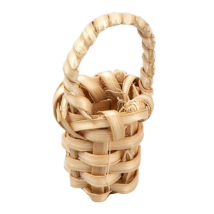 Wicker basket with handle Ø 1.2x1.5 cm