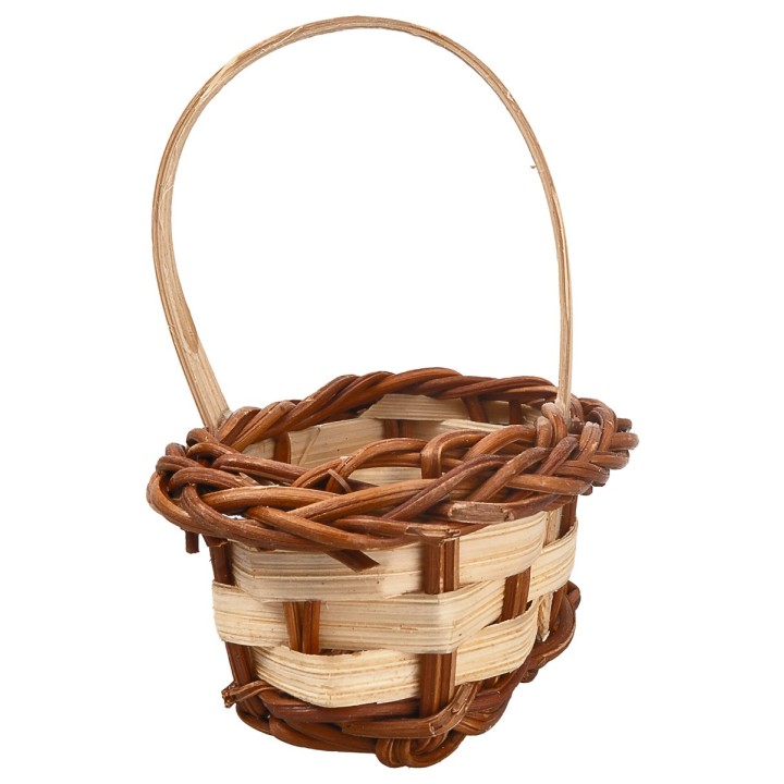 Cesta de mimbre con asa cm 6 h