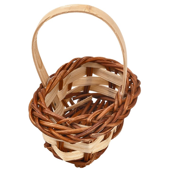 Cesta de mimbre con asa cm 6 h