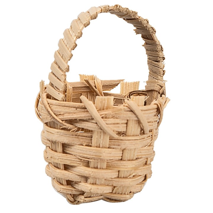 Wicker basket with handle Ø 2 cm