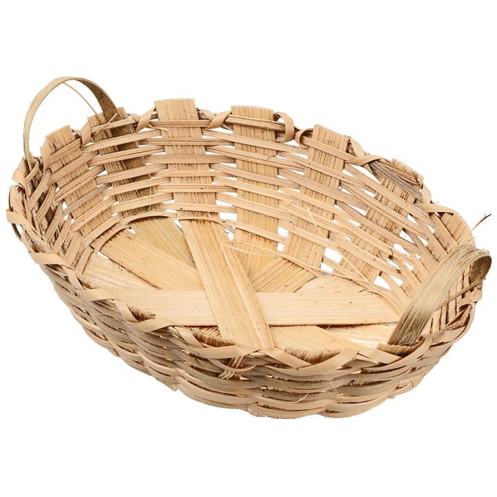 Cesta de mimbre con asa cm 10,3x7,2x4 h