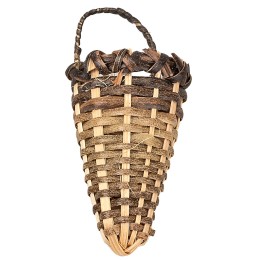 Wicker backpack cm 3x2.5x6.6 h nativity scene miniatures