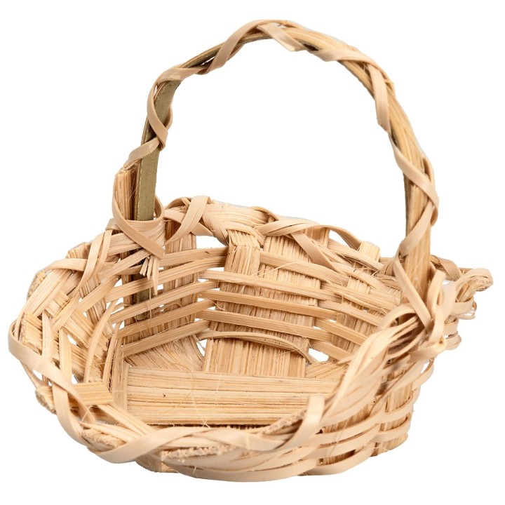 Wicker basket with handle cm 5.5x4,x4.5 h