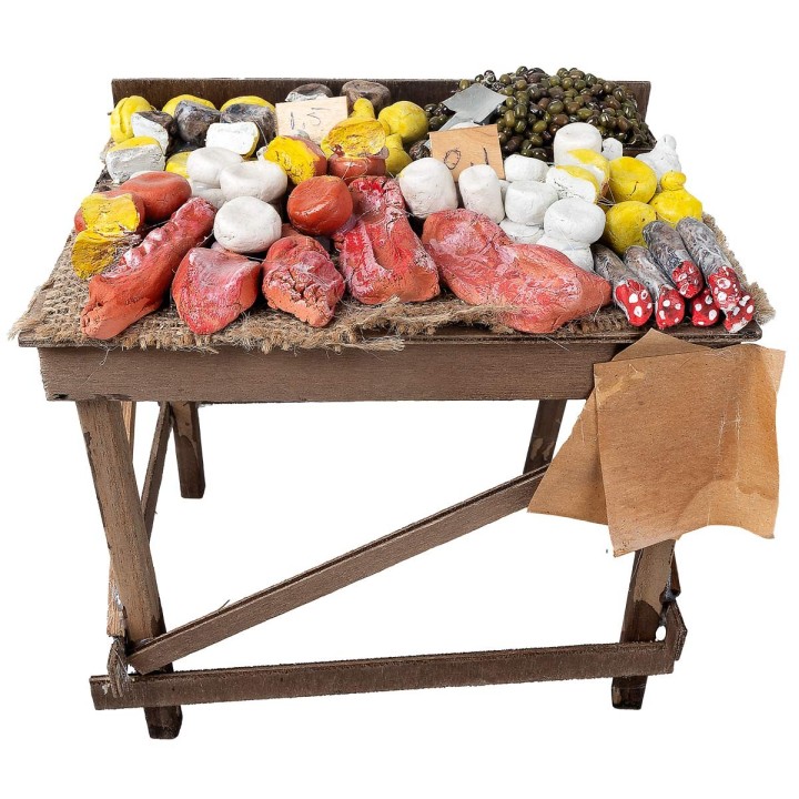 Mixed stall of cold cuts and cheeses cm 20x15x16 h