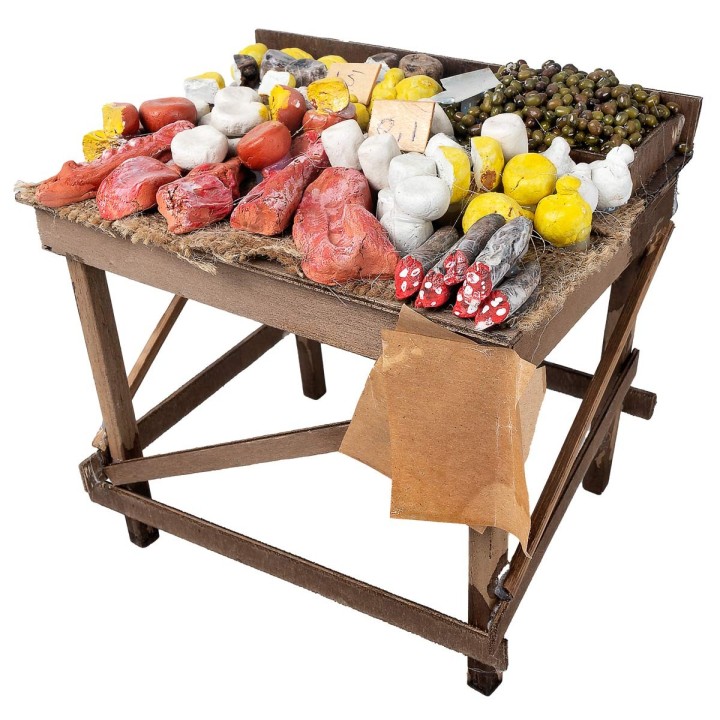 Mixed stall of cold cuts and cheeses cm 20x15x16 h