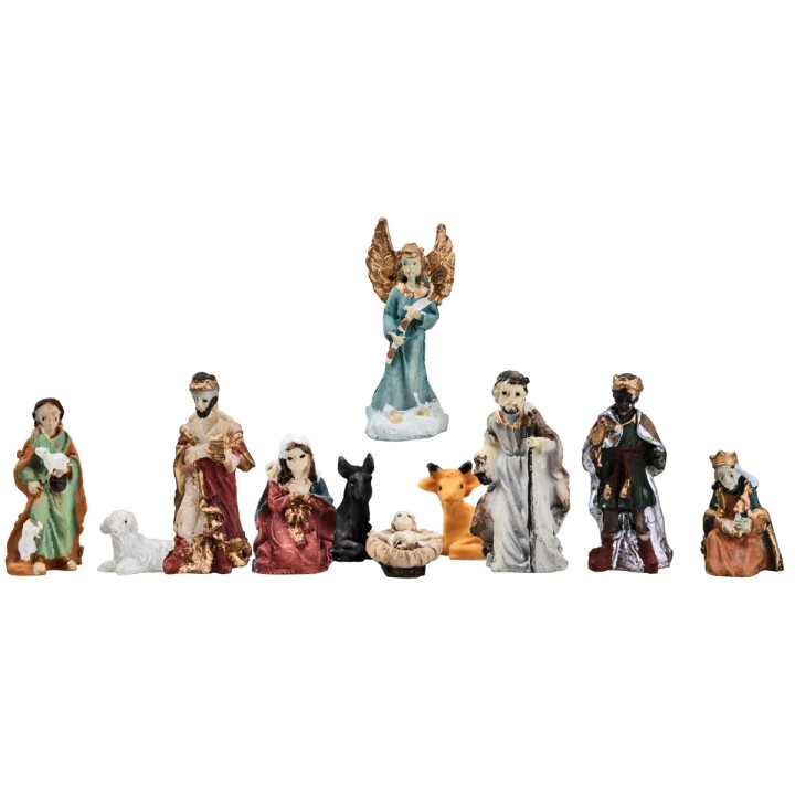 Set Natividad de 3 cm 11 sujetos para belén