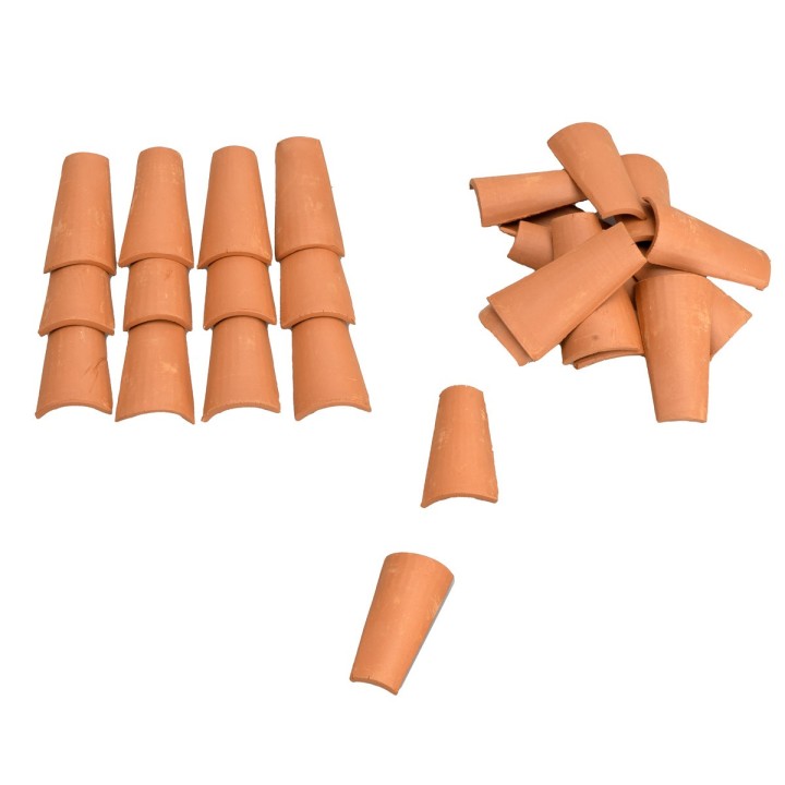 Coppi 50x23x6 mm in terracotta busta 25 pezzi