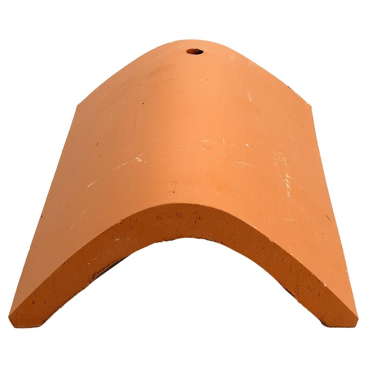 Teja con agujero en terracota h 15,5 cm