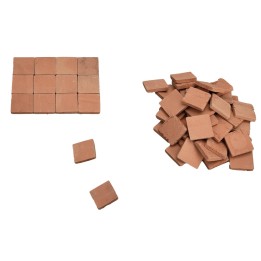 Pavimento quadrato 10x10 mm in cotto in buste da