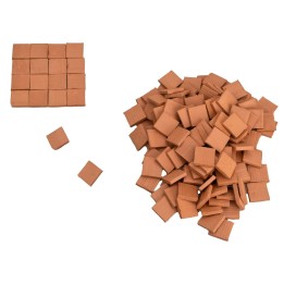 Piastrelle quadrate in terracotta 14x14x3 mm 150 pz accessori