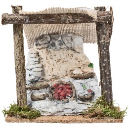 Bottega del fruttivendolo con tenda cm 15x10,3x14,5 h