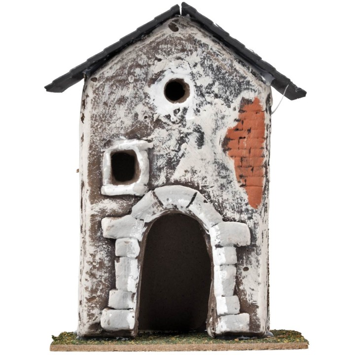 House with arch and irregular windows cm 11.2x7.5x16 h