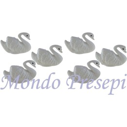 Juego de 6 cisnes de 2 cm