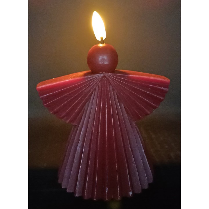 Vela ángel con luz led efecto llama h 13,5 cm