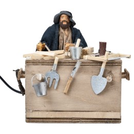 Falegname con banco da lavoro in movimento 14 cm