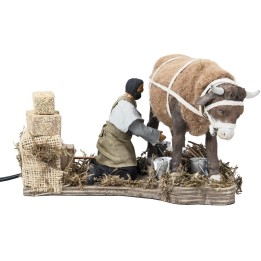 Ordeñador con vaca con doble movimiento serie 12 cm