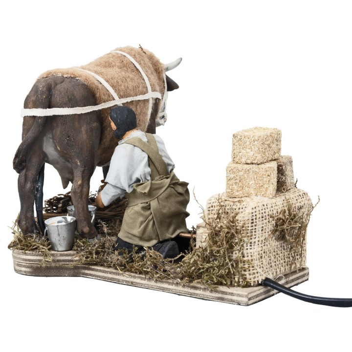 Mungitore con mucca con doppio movimento serie 12 cm