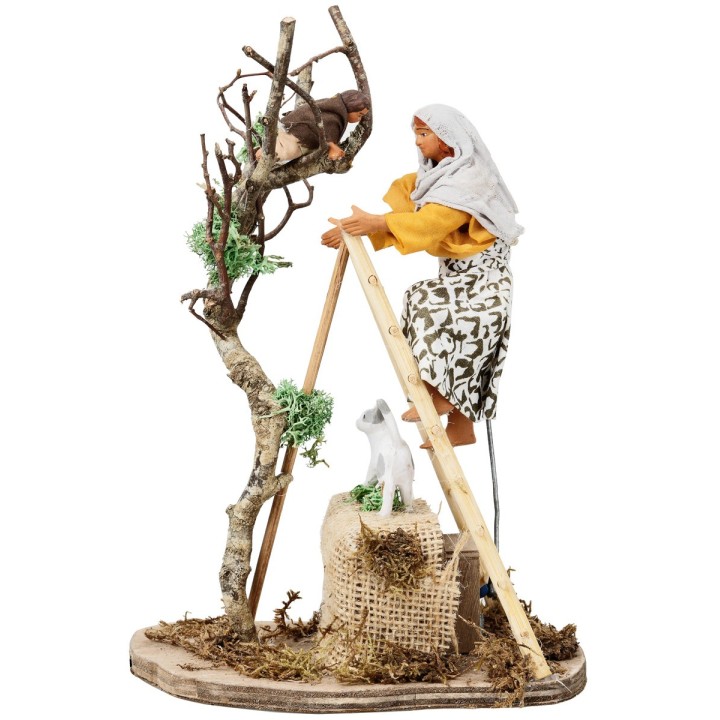 Mujer con niño en el árbol en movimiento serie 12 cm