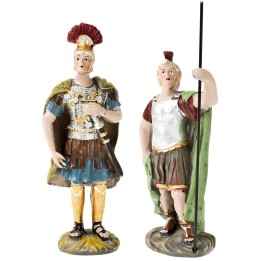Juego dos soldados romanos de la serie Oliver h 12 cm