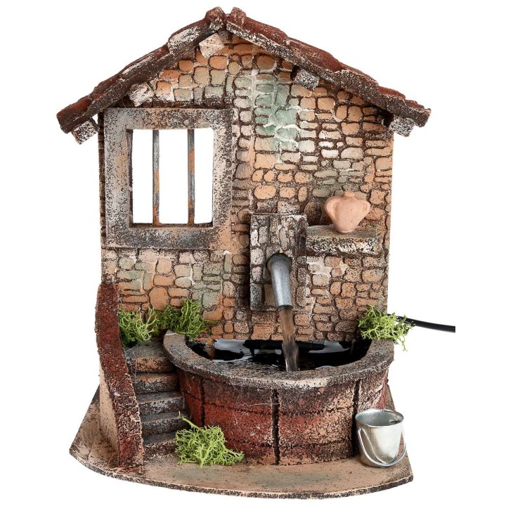 Fountain with electrically powered working pump cm 15x13.3x19.5