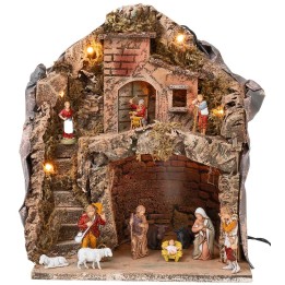 Pesebre con estatuas Landi cm 26x19x33 h