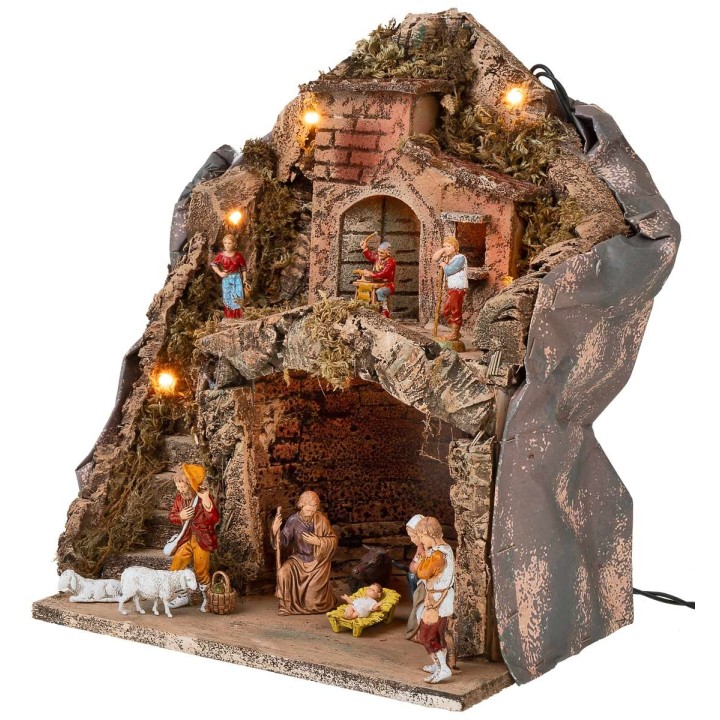 Pesebre con estatuas Landi cm 26x19x33 h