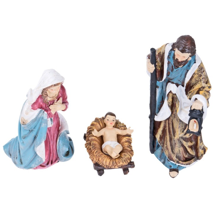 Natività in set da 11 soggetti cm 20 in resina