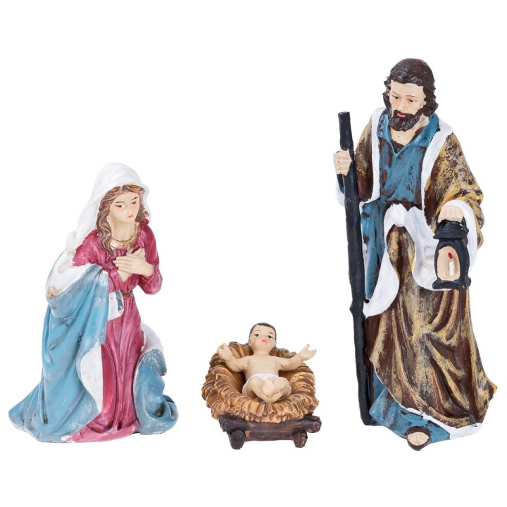 Natività in set da 11 soggetti cm 20 in resina