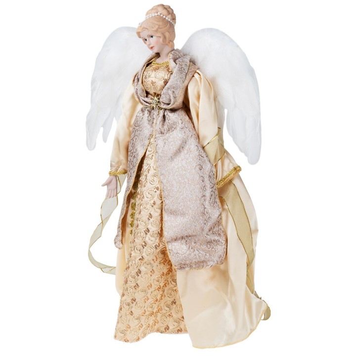 Angel in resin with fabric h 65 cm