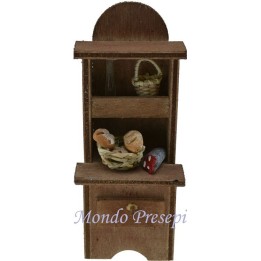 Wooden cabinet with baskets, 5 cm,5x4x13 h.