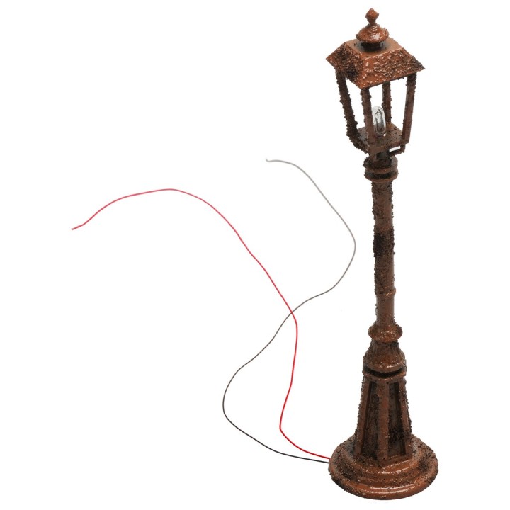 Rusty lamp post with English floor lamp h 10 cm 12v