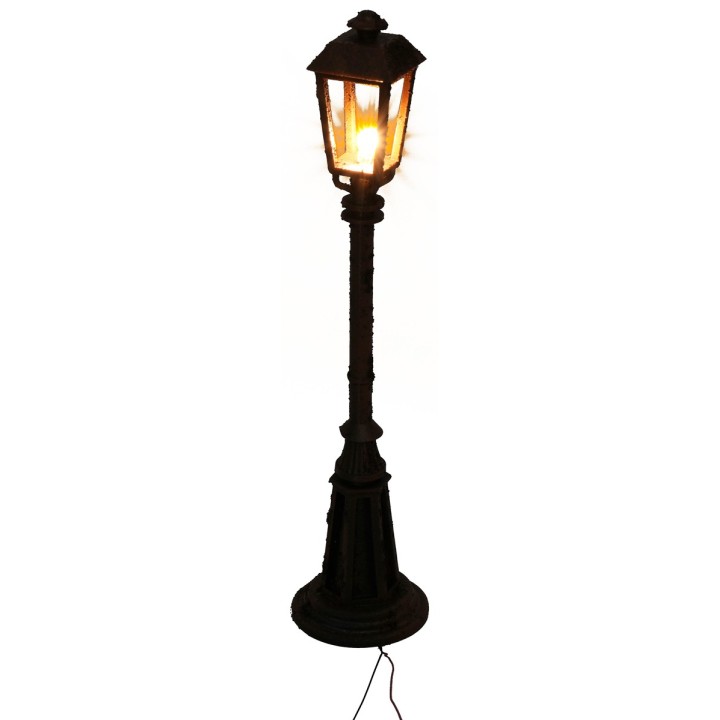 Rusty streetlamp with English ground lamp h 15 cm 12v